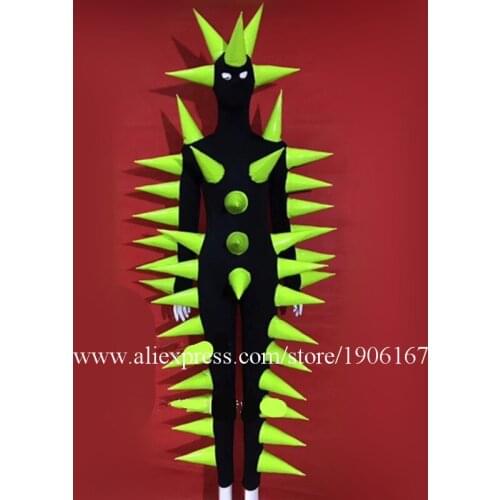 Nightclub Bar Fluorescent Party Suit Monsters Malformed Stage Theme Show Clothes Performance Costume Hedgehog Set DS Clothing