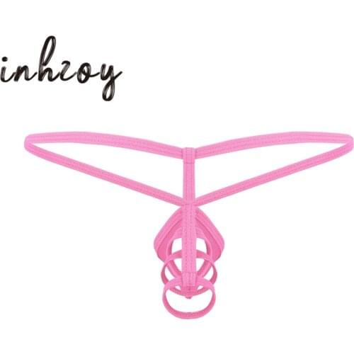 Hot Sexy Men Sissy Panties Lingerie Crotchless G-String Bikini Thongs Low Rise Open Butt Erotic Underpants Male Gay Underwear