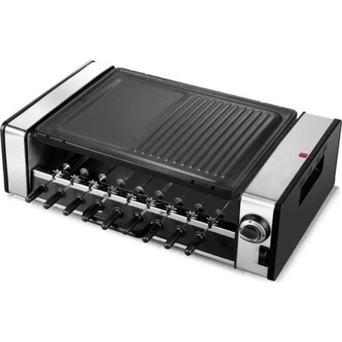 Commercial Fully Automatic Rotating Electric Barbecue Double-L Ayer Household Smokeless Barbecue Non-stick Electric Oven 220v