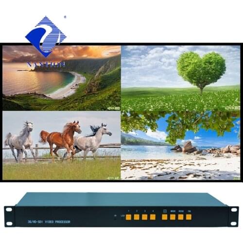 SDI Switch 4x1 SDI Multiviewer 4X1 SDI4 in HDMI SDI 1 Out 1080P60Hz SD/HD/3G-SDI RS232 for PC Video Conference TV Monitor