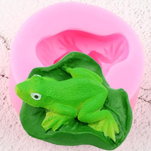 Frog Lotus Leaf Silicone Molds DIY Fondant Cake Decorating Tools Candy Chocolate Gumpaste Moulds Polymer Clay Soap Candle Mould