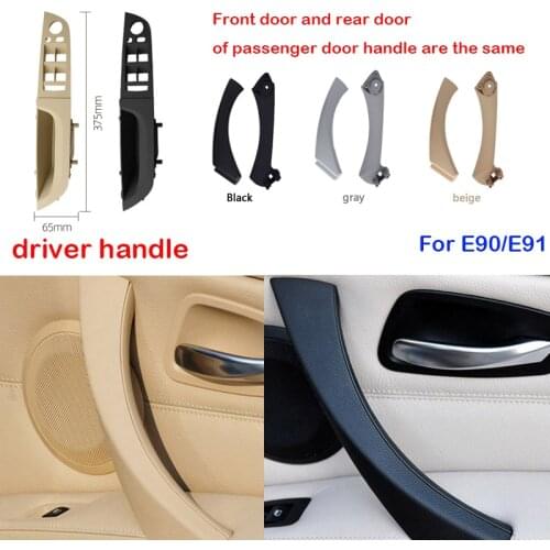 Gray Beige Black left Right Car Interior Handle Inner Door Armrest Panel Pull Trim Cover For BMW 3 series E90 E91 328 330 335