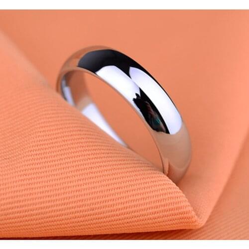 New Arrival Wedding Rings for Women Men 2mm/4mm/6mm/8mm Gold Tone Heart Stainless Steel Smooth Couple Rings Promise Jewelry Gift