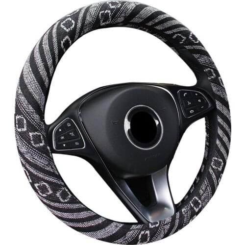 Bohemian Style Car Steering Wheel Braid on Cover Wrap Suitable For 37-38CM/14.5" -15" M Size Universal Ethnic Hand Bar Protecter
