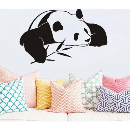 Panda bamboo vinyl wall decal home decor living room bedroom diy art wallpaper removable wall stickers