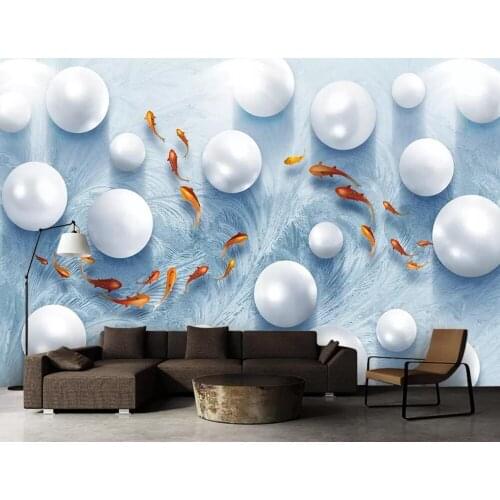 Custom Wallpaper 3D Geometry 61 Cubic Ball Wall Mural Modern Abstract Art Wallpaper for Living Room Wall Decoration