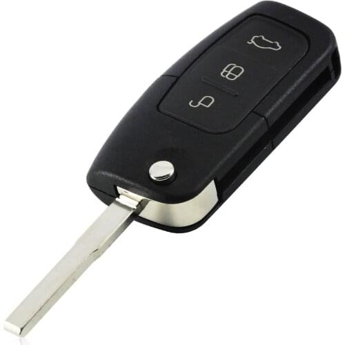 Bilchave 3 Button Flip Remote Control Car Key Shell For Ford Focus 2 3 Mondeo Fiesta Key Replace Case