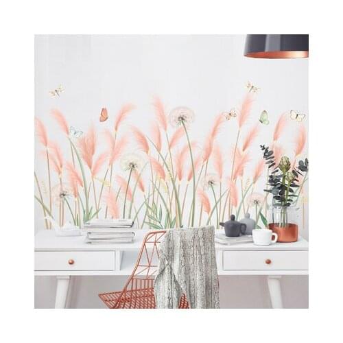 Dandelion Wall Sticker Girls Bedroom Wall Decal Interior Decoration Weed Stickers Home Decor Living Room Decoration Wall Design