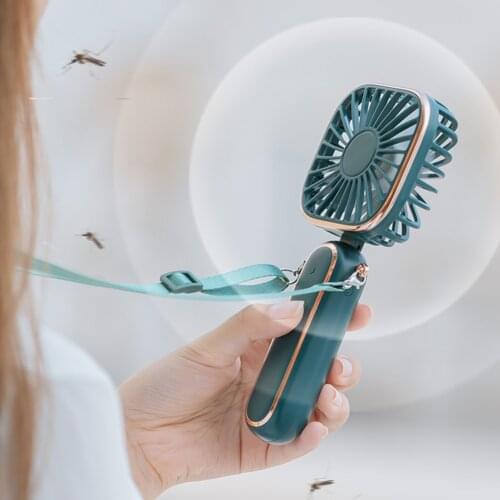 USB Rechargeable Foldable Hanging Neck Fan Handheld Summer Personal Desktop Fan Charging Desktop Lazy Outdoor Sports