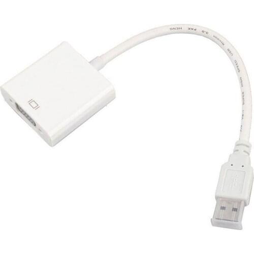 The New White Super Speed USB 3.0 to VGA Video Graphic Card Display External Cable Adapter for Windows 7 WIN 8