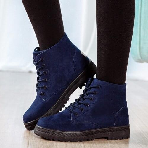 Spring Autumn Suede Boots Female Women Boots Platform Shoes Women Fashion Ankle Rubber Boots Lace Up 2020