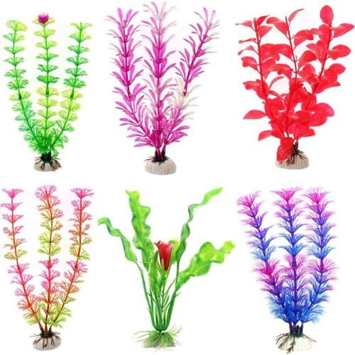 1PC Plastic Fish Tank Plant Water Weeds Fake Artificial Aquarium Plant Aquatic Decoration Simulation Water Plant Pet Fish Tank