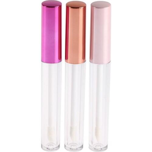 1pcs Mini Empty Lip Gloss Tubes Containers Clear Refillable Lip Balm Bottles With Rubber Inserts Makeup Accessories 2.5ml