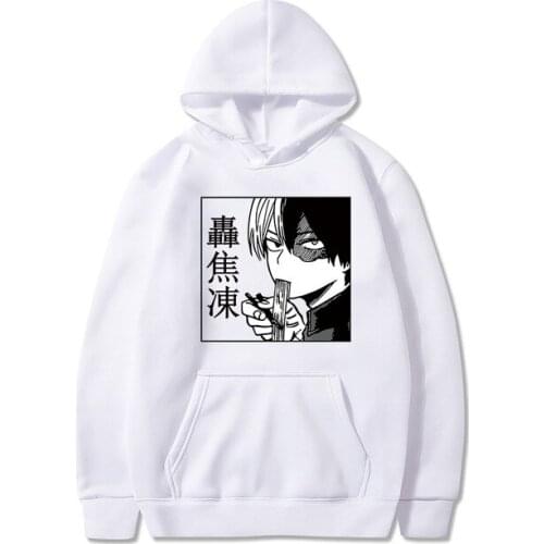 2020 Anime Boku No Hero Academia Shoto Todoroki Hoodies Sweatshirt Japanese anime Streetwear Men Women Long Sleeve Tops Hoodies
