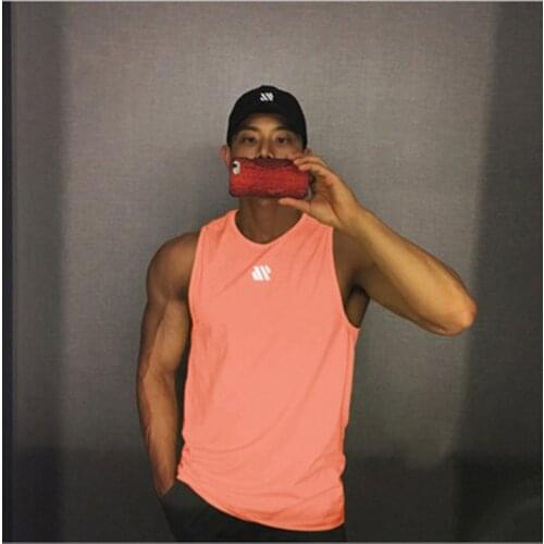 2021 Mens fitness gyms Tank top men Fitness sleeveless shirt Male mesh breathable Sports vest Undershirt Gyms Running vest men