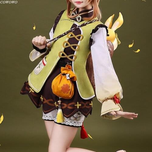 Anime! Genshin Impact YaoYao Lovely Dress Uniform Cosplay Costume Halloween Carnival Party Role Play Clothing For Women 2021 NEW