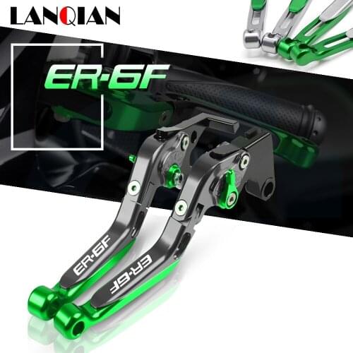 For Kawasaki ER-6F Motorcycle Aluminum Adjustable Folding Extendable Brake Clutch Levers ER 6F ER6F 2009-2017 2014 2015 2016