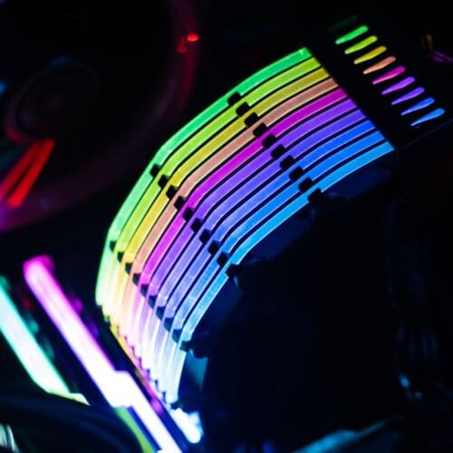 JONSBO DY-1 24 Pin Motherboard ARGB Power Cable Manual Control Rainbow Streamer Lighting 5V ARGB AURA SYNC Cord Wire for PC Case