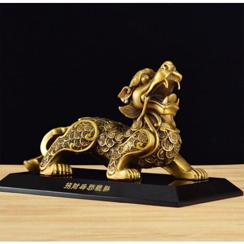 Money swing a pair of pure copper town house brass room Xuanguan office shop