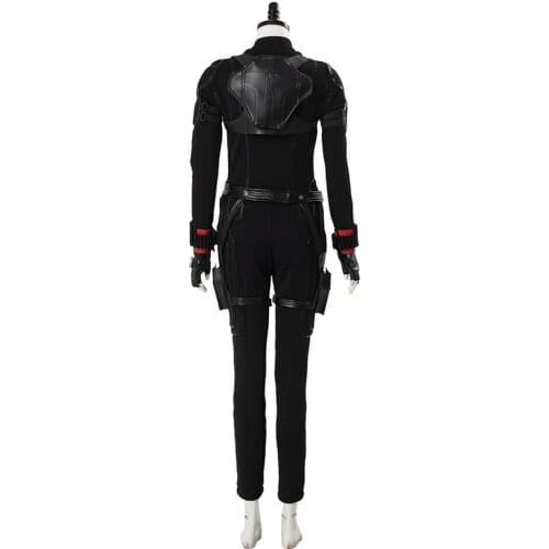 Cosplay Natasha Romanoff Costume Outfit Women Black Jumpsuit Full Set Halloween Carnival Costume