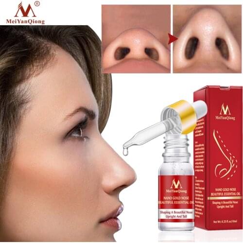 MeiYanQiong Nano Gold Nose Beautiful Essential Oil Shaping a beautiful nose Care Nosal Bone Remodeling oil Lift Magic Essence