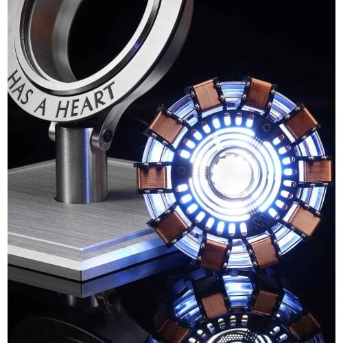 MK2 1:1 Scale Arc Reactor Alloy Model Collection USB LED Light Action Model Building Kits With Remote Control DIY Model Lamp