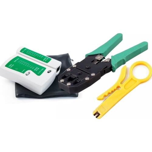 Multi-function Cable Clamp Crystal Head Crimping Pliers Suit Network Tools Dual Network Tester No Crystal Head