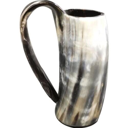 Nordic modern creative personality natural handicraft products real Vikings and standing water glass corner beer beaker LB100614