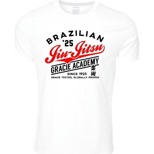 2019 New Mens Brazilian Jiu Jitsu Gracie Academy T-Shirt Clothing Martial Artser BJJ Fight Tee Shirts