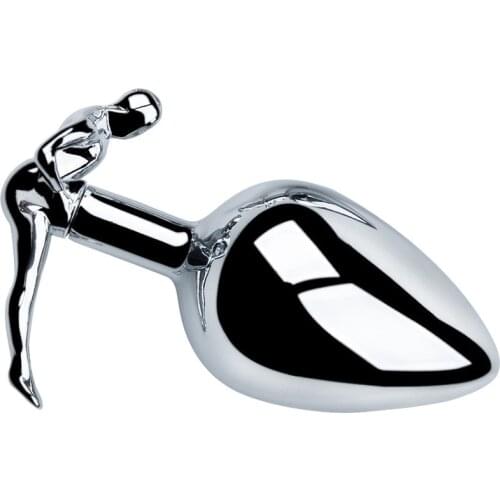2021 New RYPJ-50 Smooth Touch Head Metal Anal Plug Sex Toys Stainless Steel Body Tail Butt Plug Anal Beards for Adult Game