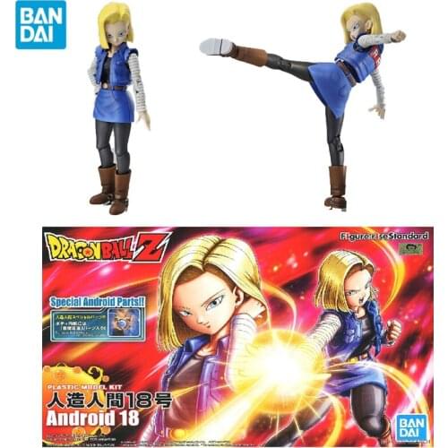 Original BANDAI Anime Figure Dragon Ball Figure-rise Android 18 Number Anime Action Figures Assembled Model Collection Model