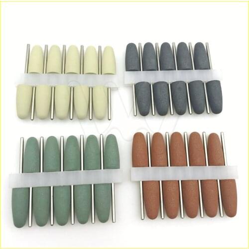 40pcs Silicone Rubber Dental Polishing polisher grinders nail drill bits for electric manicure and Oral intial polishing Burs