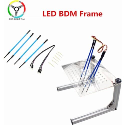 Free Shippping Full Set LED BDM Frame with 4 Probe Pens Programmer 22pcs Adapters for KESS KTAG FGtech ECU Chip Tuning Tool