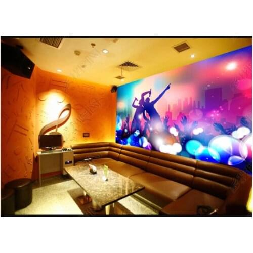 Custom photo wallpapers 3d murals wallpaper for walls 3 d Dynamic cool music carnival bar KTV background wall papers decor