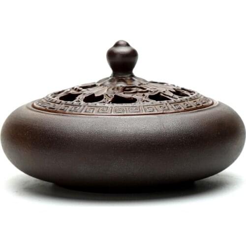 Retro Beautiful Chinese Ceramic Lncense Burner Handmade Antique Burner Sandalwood Furnace Home Decor