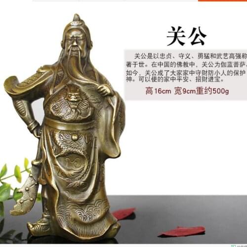 SHUN brass select Style copper Buddha statue Guan Gong Guanyin Manjusri Pu Xian Bodhisattva worship Household Feng Shui Decorati