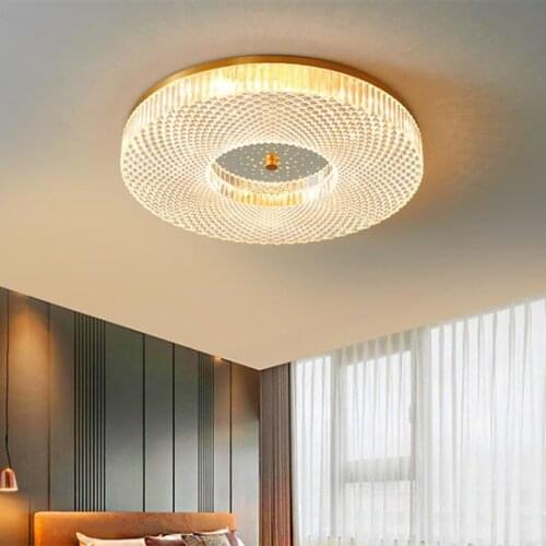 Nordic Led Crystal Ceiling Lamp Luxury Ring Ultra-thin Luxury Lamp for Bedroom Balcony Track Lighting Home Decoration Interior