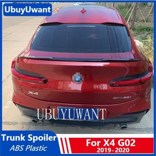UBUYUWANT Rear Trunk Lip Spoiler Wing For BMW X4 G02 2019 2020 ABS Plastic Car Tail Wing Decoration Auto Spoiler Car Styling