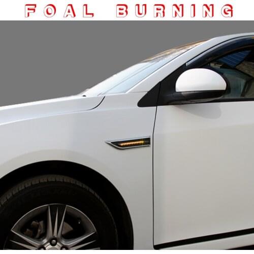 FOAL Burning Led Side Turning Signals Front Turn Light Sticker for Chevrolet Chevy Cruze 2009 - 2012 2013 2014 2015 2Pcs/Set