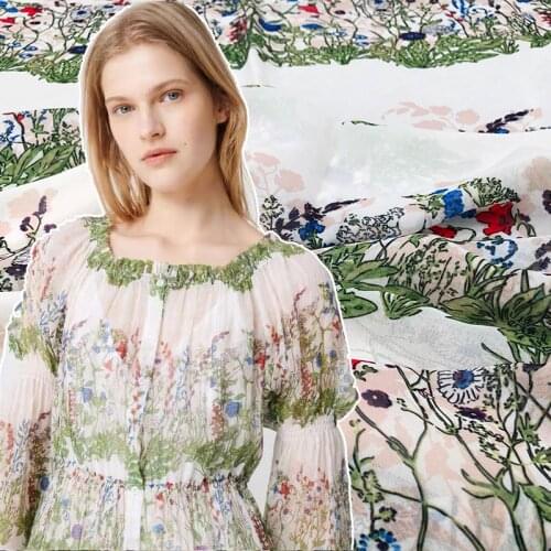 Custom Brand Printed Polyester Fabric Cloth 145cm Width Shirt Dress Handmade Diy Custom Fabrics Ultra Low Wholesale Price