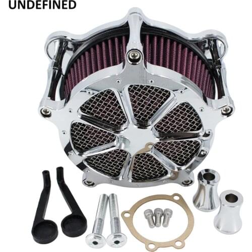 Chrome Motorcycle Air Cleaner Intake Filter Kit for Harley Twin Cam EVO Dyna FXR Softail 93-2015 Touring Road King Electra Glide