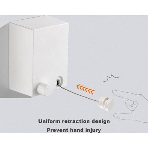 Retractable Clothesline Indoor Outdoor Clothes Drying Rack Wall Mounted Laundry Dryer Hanger Bathroom Invisible Clothes Line