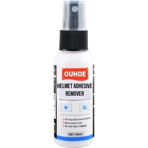 50mL Motorcycle Helmet Adhesive Remover Cleaning Polishing Anti-fog Rainproof Spray Sticker Decal Glue Residue Removal Liquid