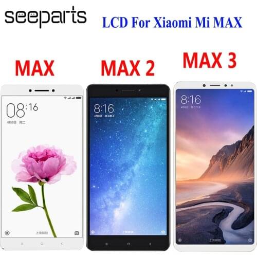 For Xiaomi Mi Max 3 LCD Display Touch Screen Digitizer Assembly For Xiaomi Mi Max 2 LCD Max3 Screen Replacement Black White