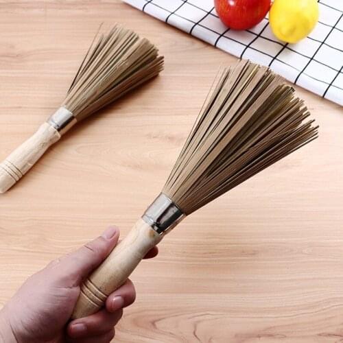 1pcs Kitchen Cleaning Handmade Bamboo Wok Brush Kitchen Cleaning Tools Cleaning Tools Small Brush