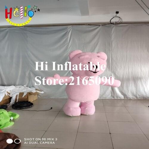 2 m high cute pink bear inflatable cartoon doll