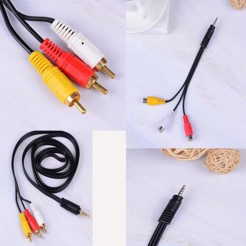 3.5mm Female Audio Video AV Adapter Cable High Quality Jack Plug To 3 RCA Plugs Male To Male/ Male To 3rca