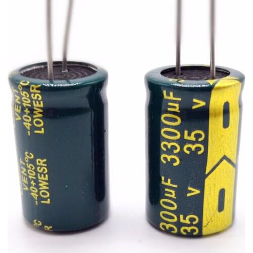 4pcs/lot H101 Low ESR/Impedance high frequency 35v 3300UF aluminum electrolytic capacitor size 16*25 3300UF35V 20