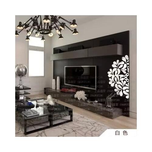 Free shipping Acrylic mirror wall sticker Fashion corolla tv sofa background wall decoration Derlook abstract