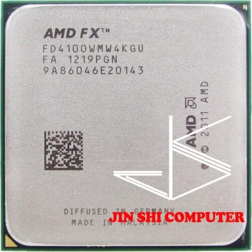 Free Shipping AMD FX4100 3.6GHz Quad-Core CPU Processor FX 4100 FD4100WMW4KGU 95W Socket AM3